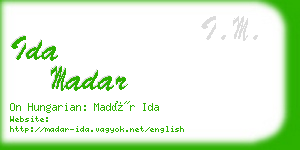 ida madar business card